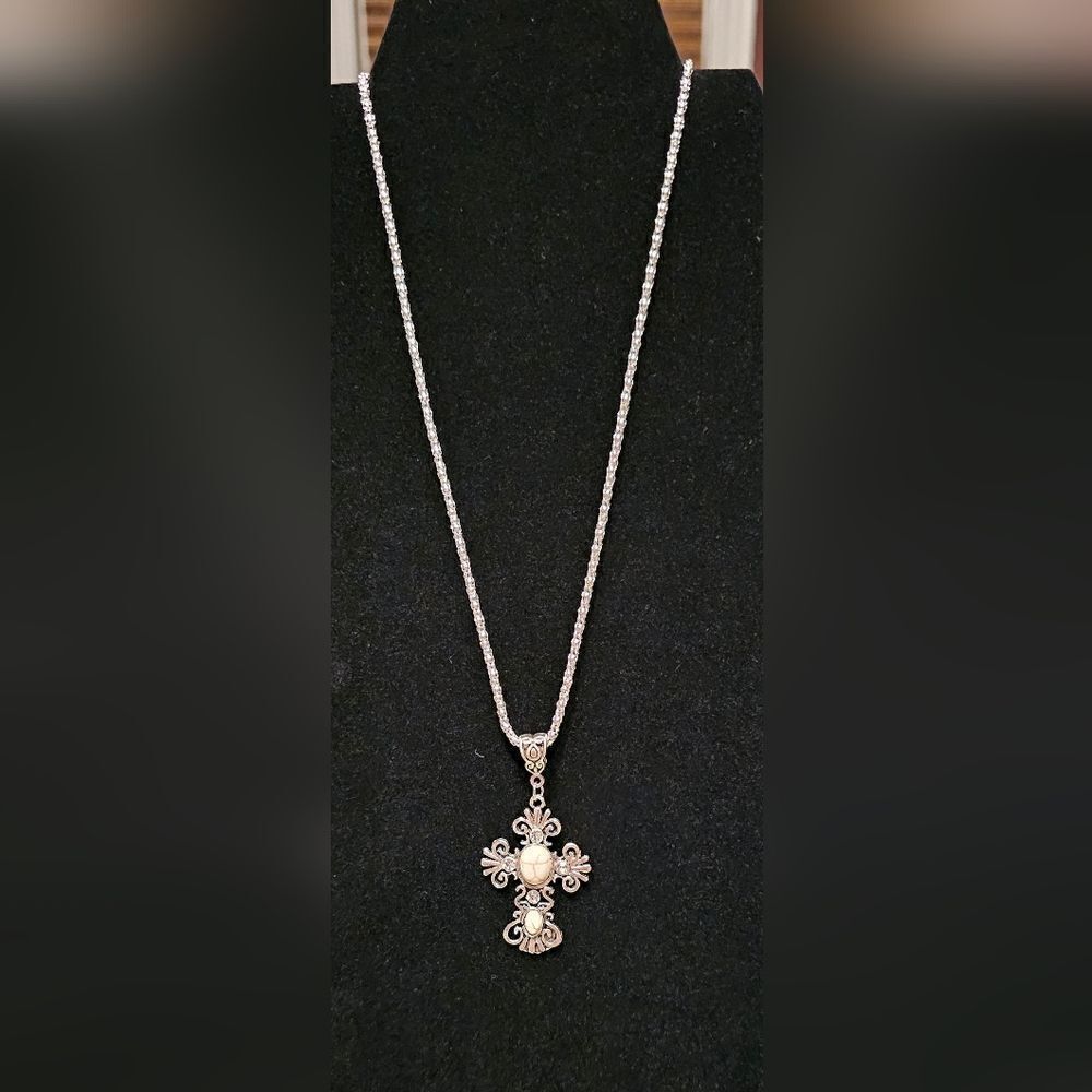 💍Cross Chain Stone Necklace